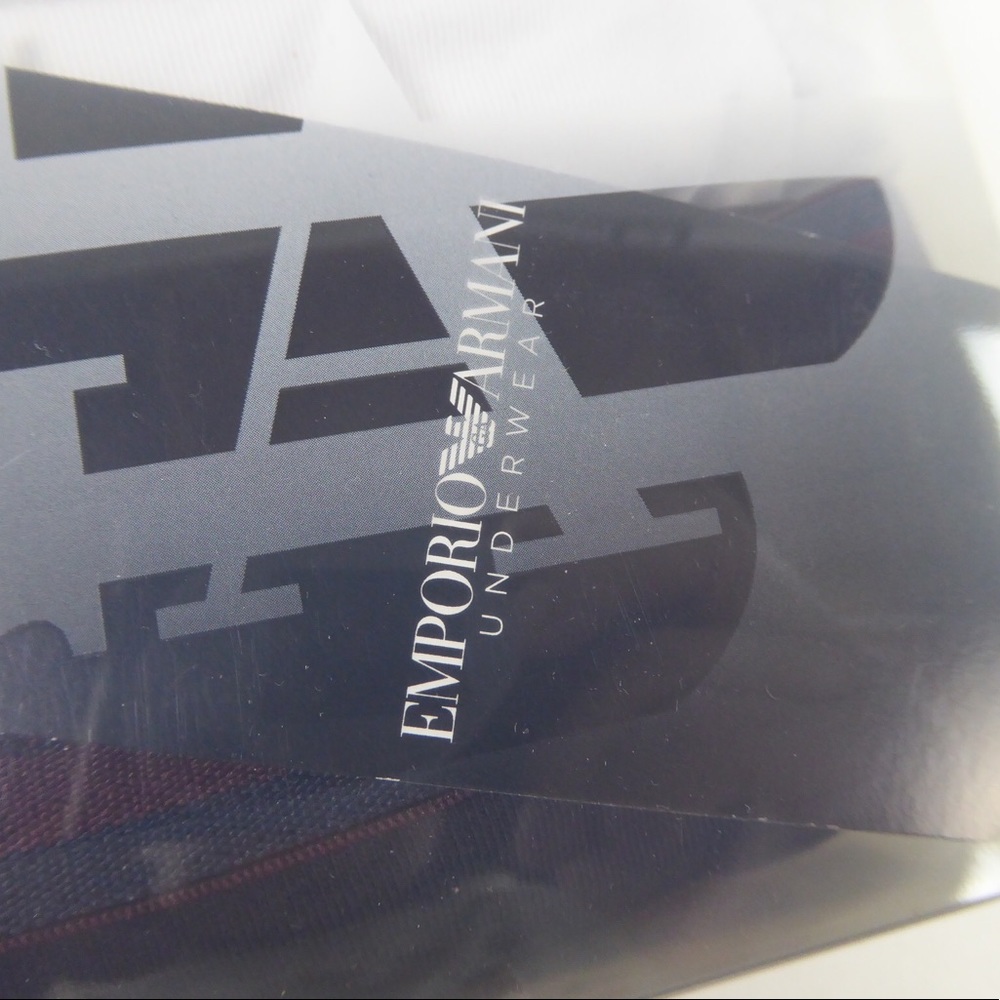 Emporio Armani 3 Pr Boxer Briefs Underwear Cotton Stretch Armani Logo NWT NIB - Picture 3 of 7